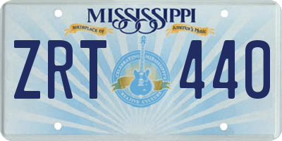 MS license plate ZRT440
