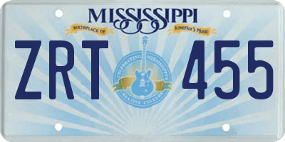 MS license plate ZRT455