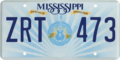 MS license plate ZRT473