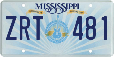 MS license plate ZRT481