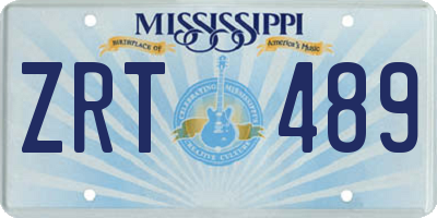 MS license plate ZRT489