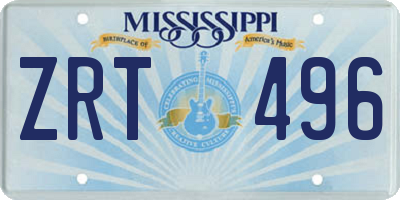 MS license plate ZRT496