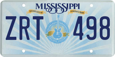MS license plate ZRT498