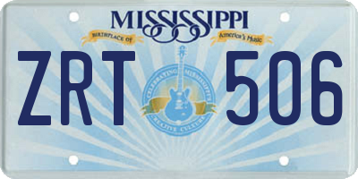 MS license plate ZRT506