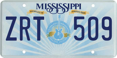 MS license plate ZRT509