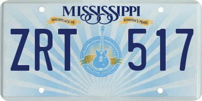 MS license plate ZRT517