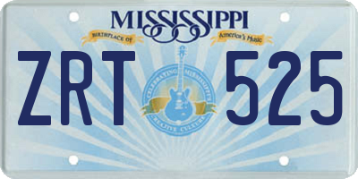 MS license plate ZRT525