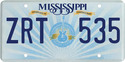MS license plate ZRT535