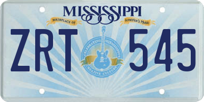 MS license plate ZRT545