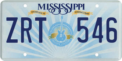 MS license plate ZRT546