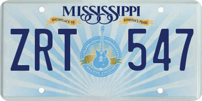 MS license plate ZRT547
