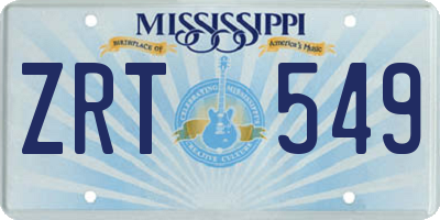 MS license plate ZRT549