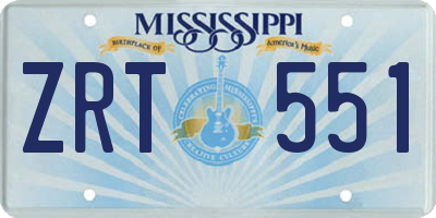 MS license plate ZRT551