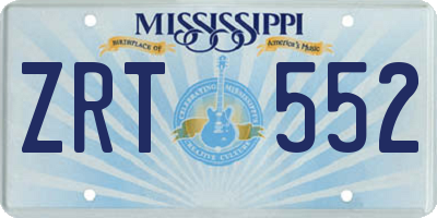 MS license plate ZRT552