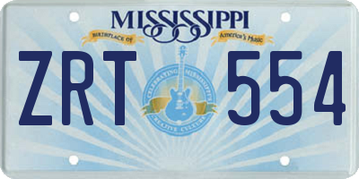 MS license plate ZRT554