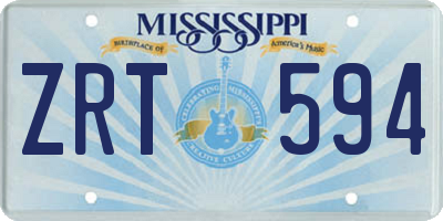 MS license plate ZRT594