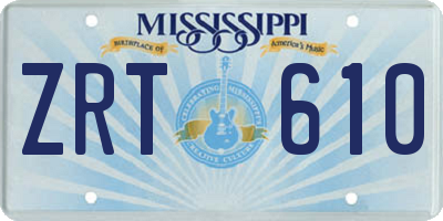 MS license plate ZRT610