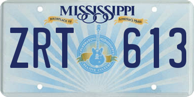 MS license plate ZRT613
