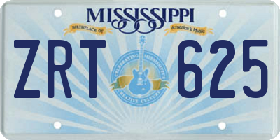 MS license plate ZRT625