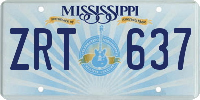 MS license plate ZRT637