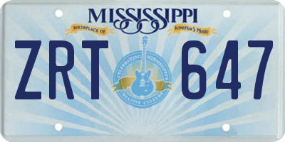 MS license plate ZRT647