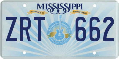 MS license plate ZRT662