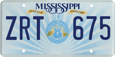 MS license plate ZRT675