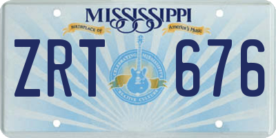 MS license plate ZRT676