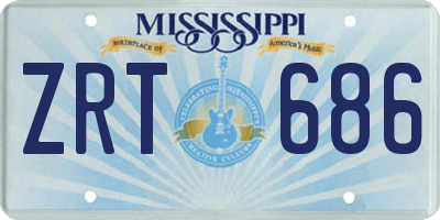 MS license plate ZRT686