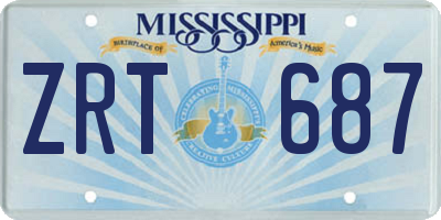MS license plate ZRT687
