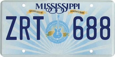 MS license plate ZRT688
