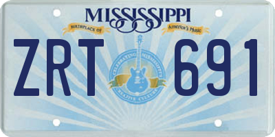 MS license plate ZRT691