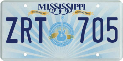 MS license plate ZRT705