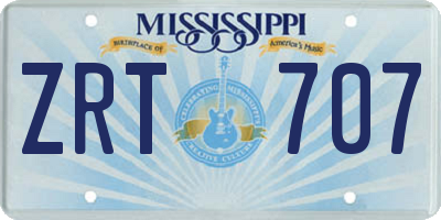 MS license plate ZRT707