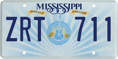 MS license plate ZRT711