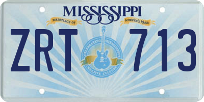 MS license plate ZRT713