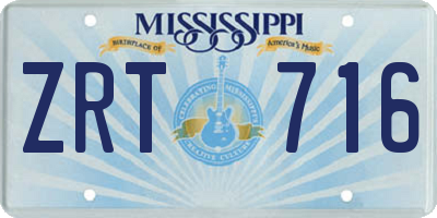MS license plate ZRT716