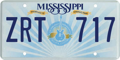 MS license plate ZRT717
