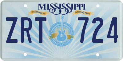 MS license plate ZRT724