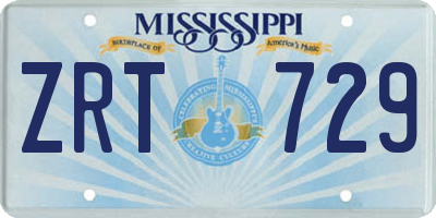 MS license plate ZRT729