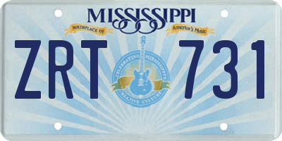 MS license plate ZRT731