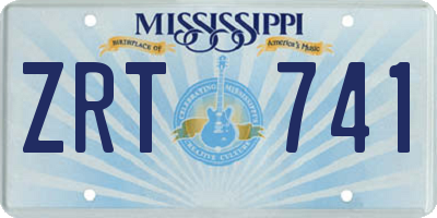 MS license plate ZRT741