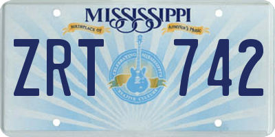MS license plate ZRT742