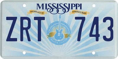 MS license plate ZRT743