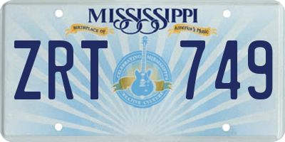 MS license plate ZRT749