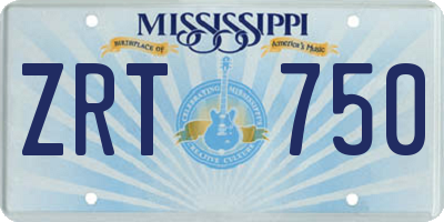 MS license plate ZRT750