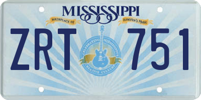 MS license plate ZRT751