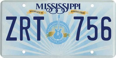 MS license plate ZRT756
