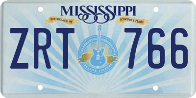 MS license plate ZRT766