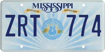 MS license plate ZRT774